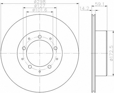 HELLA PAGID 8dd355117271 -  Тормозной диск